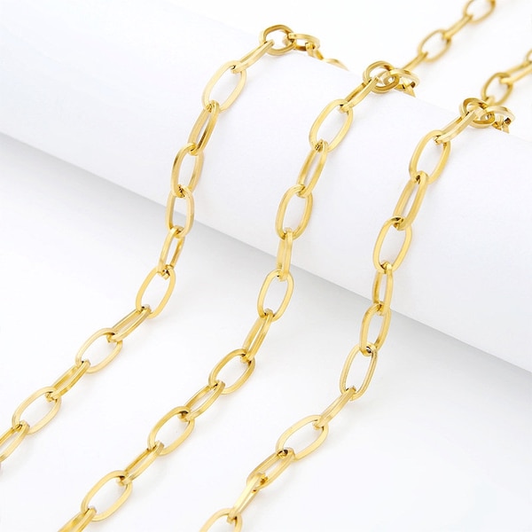Oval Link Chain Etsy