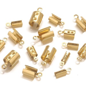 20/50 stuks roestvrijstalen knijpkralen, knijpsluiting, aanslagvrij uiteinde koord knijpkralen, DIY sieraden bevindingen benodigdheden