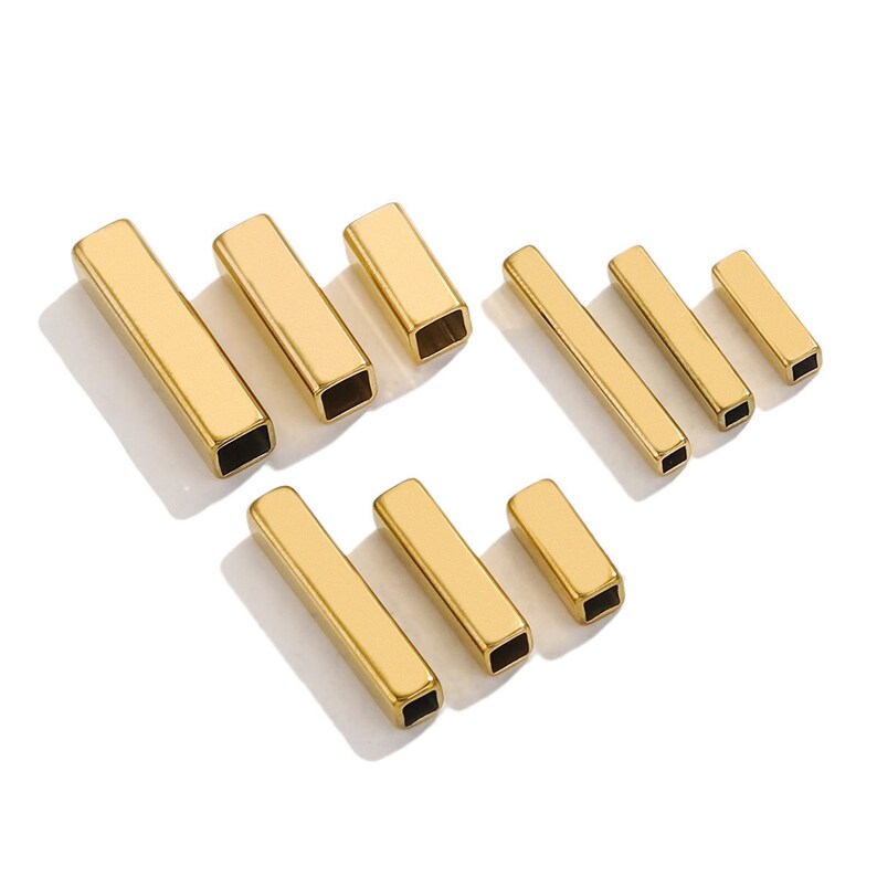 Square Rectangular Spacers 10pcs Stainless Steel Square Tube, Earring Tube Bead, Tube Spacer Beads ...
