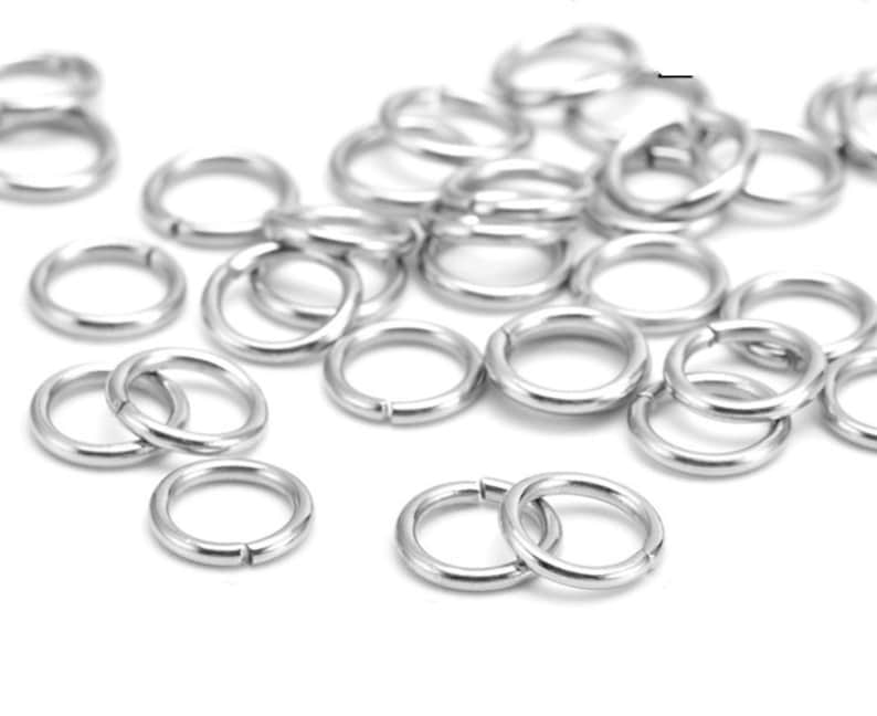 200pcs 3mm 4mm 5mm 6mm 7mm 8mm 10mm 12mm Stainless Steel Jump Rings