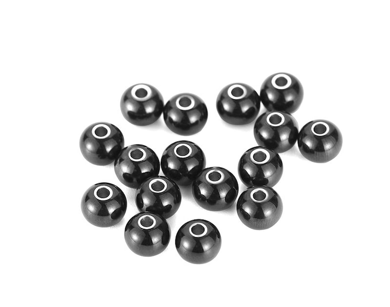 100Pcs 3mm 4mm 5mm 6mm 8mm 10mm Stainless Steel Spacer Beads, Gold Ball Beads, Black Ball Beads Jewelry Findings Wholesale Supplies zdjęcie 6