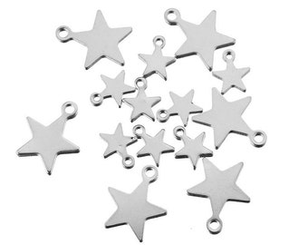 UNICRAFTALE 120 Ciondoli A Stella In Acciaio Inox - Pendenti Per Creazione Gioielli Fai Da Te, Bracciali E Orecchini - 5