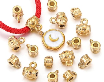 5 pièces en acier inoxydable, fermoirs ronds, pendentifs, fermoirs étoiles, pendentifs pour la fabrication de bijoux 5 mm 8 mm