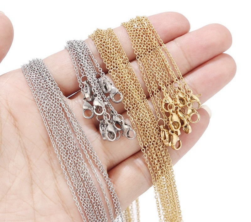 Lot De 4 Bracelets Femme Dorés Or - Chaînettes En Acier Inoxydable, Neuf Sans Emballage - Bijoux Fantaisie