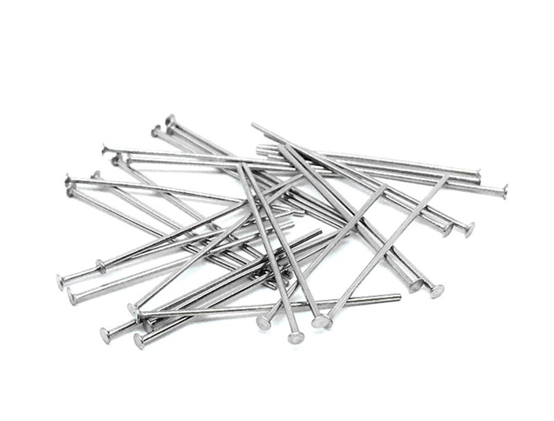 100pcs 316L Stainless Steel Flat Head Pin For Jewelry Making
