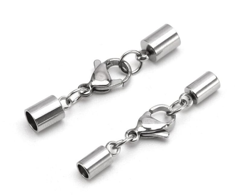 10 Sets Leather Cord Bracelet Lobster Clasps Hooks, 3/4/5/6/7/8/9/10mm