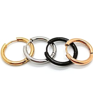 10Pcs Stainless Steel Huggie Hoop Earring Blanks for Men Women, Sleeper Earring Hoop Findings,Surgical Ear Piercing Hoop Hypoallergenic Hook