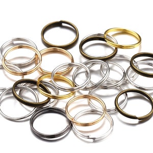 100Pcs 4/5/6/8/10/12/14/16/20mm Split Rings, Two Ply Jump Rings, Gold Split Jump Ring, Silver Split Ring, Key Rings for Jewelry Making