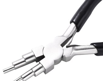 Alicates para hacer enganches, 6 en 1, herramienta para hacer joyas de alambre, seis tamaños escalonados, alicates para joyería