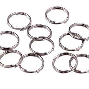 Pu&ograve; includere: Un set di dieci portachiavi argentati. I portachiavi sono tutti della stessa dimensione e sono realizzati in metallo resistente.