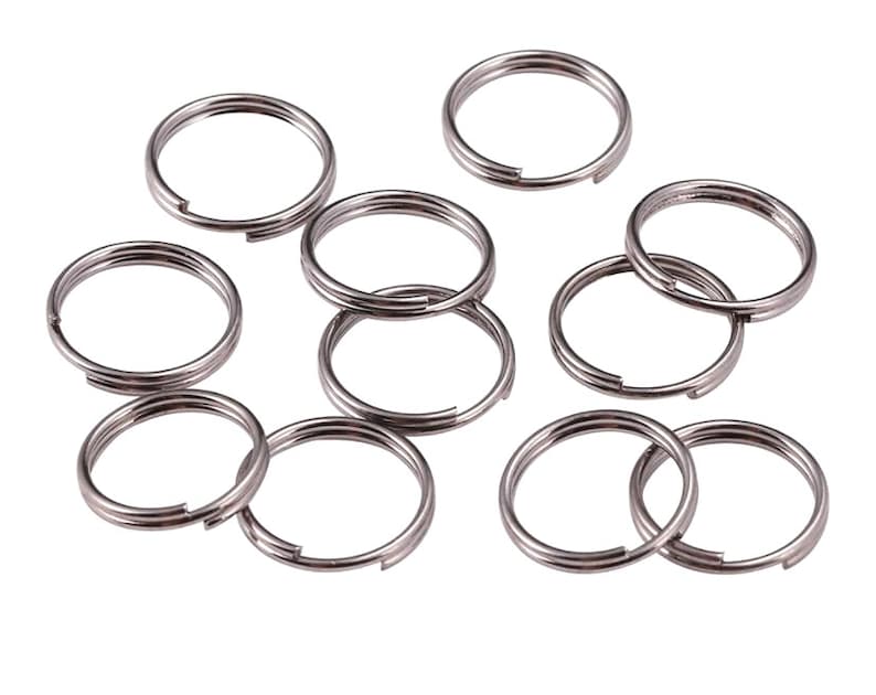 Pu&ograve; includere: Un set di dieci portachiavi argentati. I portachiavi sono tutti della stessa dimensione e sono realizzati in metallo resistente.