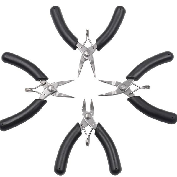 1 Stainless Steel Nose Pliers, Jewelry Making Hand Tools, Anti-slip Handle Multi-function Pliers, Diagonal Cutting Snipper, Flat Nose Pliers