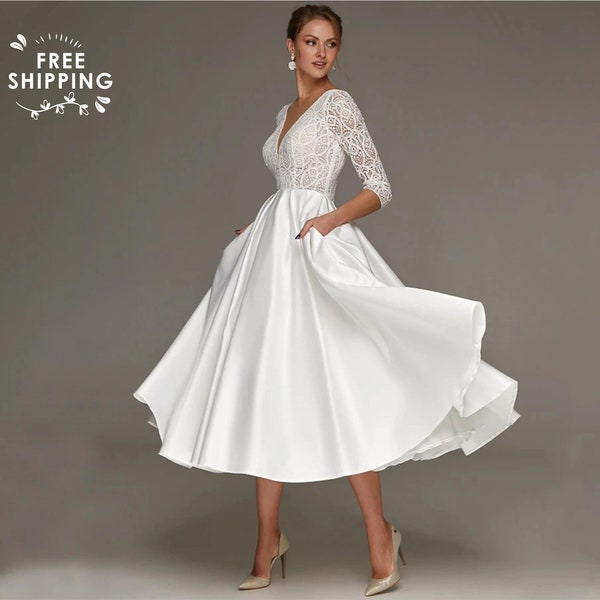 Civil Wedding Dress Etsy