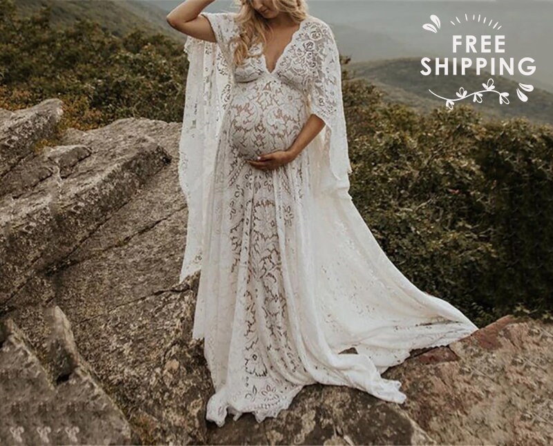 White Maternity Dress - Etsy