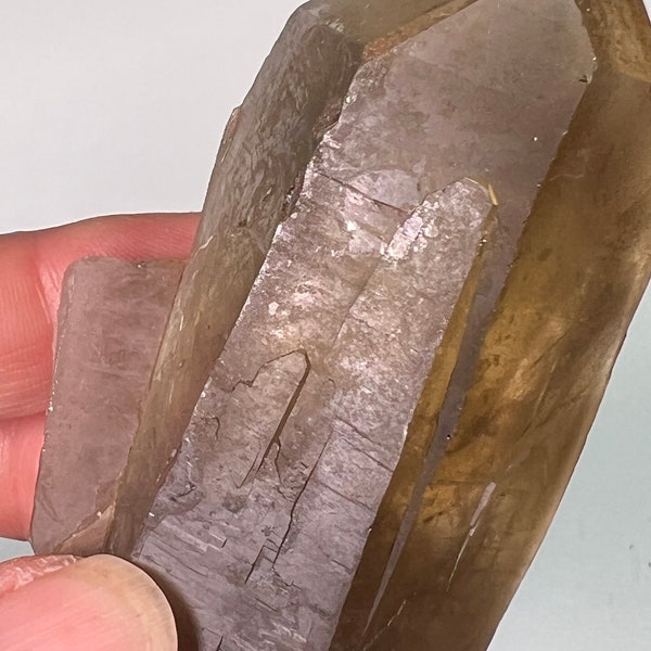 Extraordinary “Pele’s Dream Lemurian” Smoky Citrine Cluster Master Quartz with Etching from Brazil