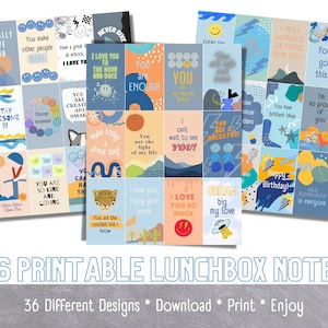 Printable Boys Lunchbox Affirmation Notes for Kids Instant Download Lunchbox Notes Boys Lunchbox Notes School Notes DIGITAL DOWNLOAD