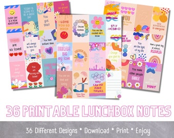 Druckbare Mädchen Lunchbox Affirmation Notizen für Kinder Sofortiger Download Lunchbox Notizen Mädchen Lunchbox Notizen Schule Notizen DIGITAL DOWNLOAD
