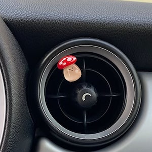2pcs Cute Mushroom Car Vent Clip, Car Mushroom Decor, Cartoon Car Air Freshener, Car Diffuser, Car Decor Aesthetic, Air Freshener Fragrance