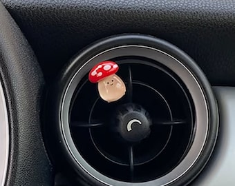 2pcs Cute Mushroom Car Vent Clip, Car Mushroom Decor, Cartoon Car Air Freshener, Car Diffuser, Car Decor Aesthetic, Air Freshener Fragrance