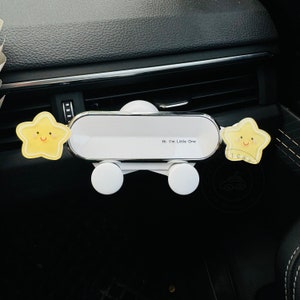 Cute Yellow Star Car Phone Holder, Flower Car Air Vent Mount, Gravity Design Holder, Phone Navigation Support, Phone Support Stand,Car Parts