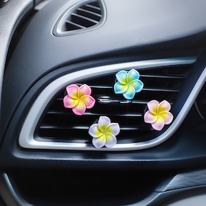 2PCS Tropical Flower Car Aromatherary, Hawaiian Flowers Car Decor, Car Air Vent Clip, Car Air Freshener, Car Scent Diffuser, New Car Gift