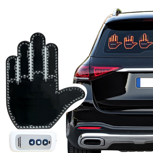 Middle Finger Led Light for Car Etsy