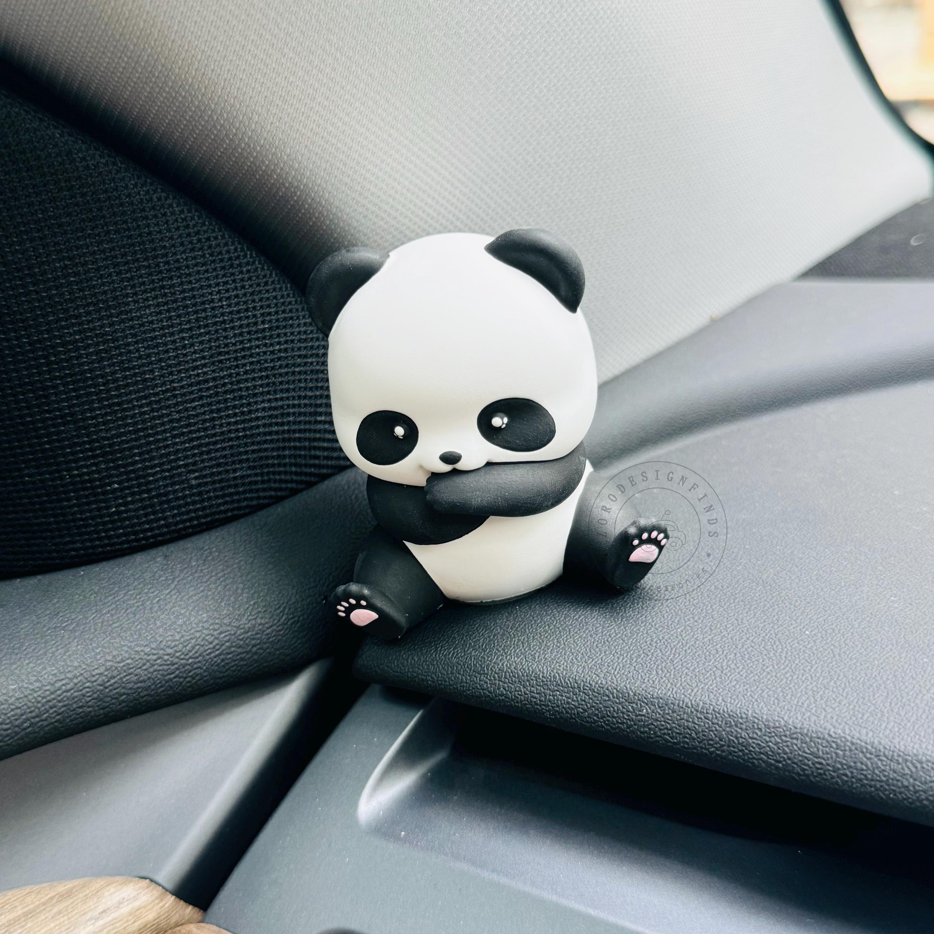 8 Figurines Panda Mignons - Décoration Voiture, Bureau, Maison - Statuettes Cartoon En PVC