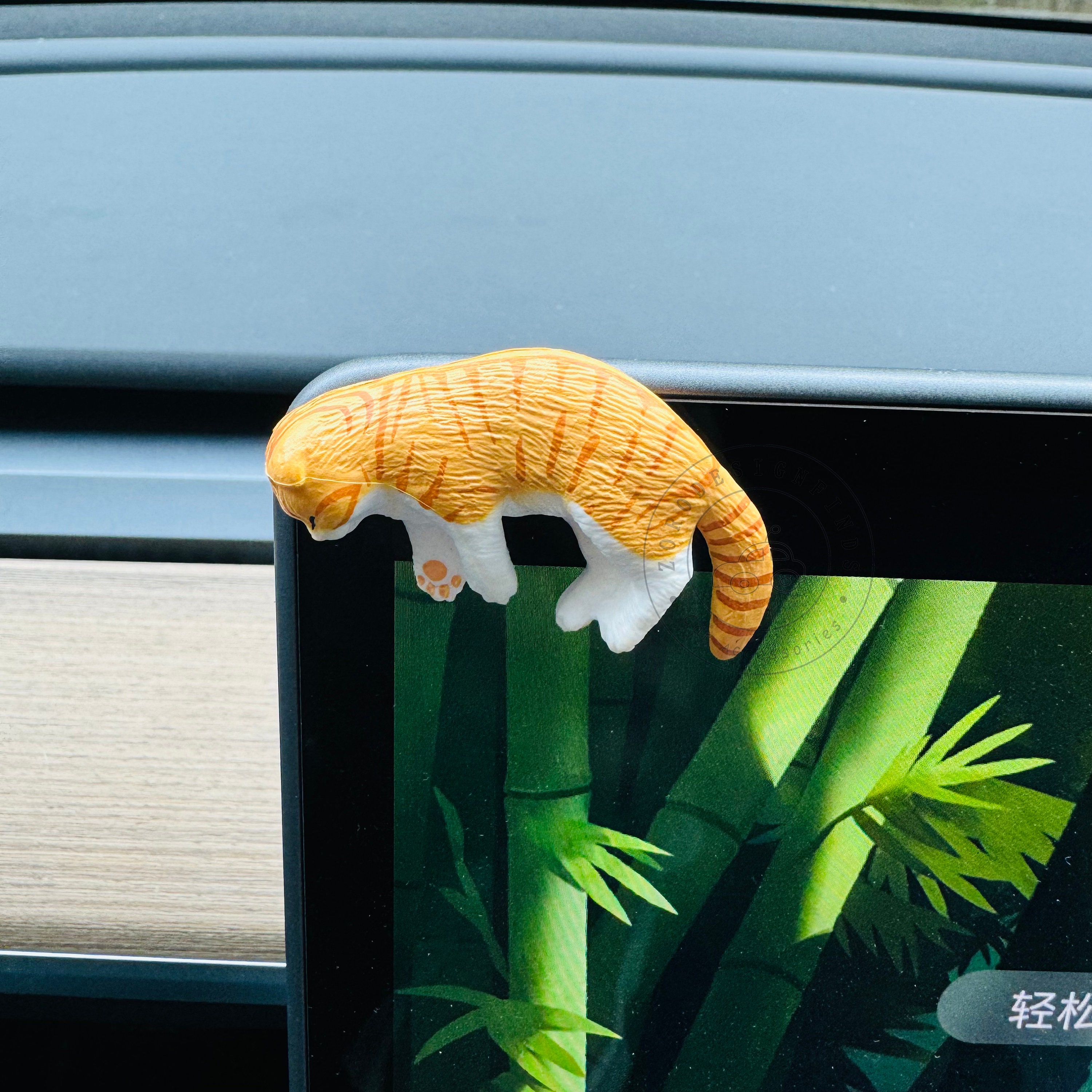 4X Small Sleeping Cat Figure for Cars - Funny Computer