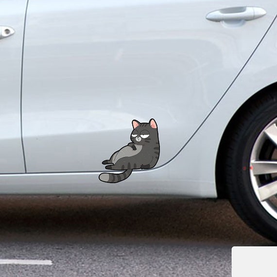 Niedliche faule Katzen liegend Autoaufkleber, reflektierende Auto -Stoßstange-Kratzer-Abdeckungs-Aufkleber, Karikatur-lustige personalisierte  Aufkleber-Auto-Dekoration - .de