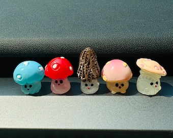 4 pezzi funghi da appendere per auto, accessori da appendere allo