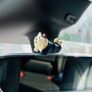 Cute Cat Frog Reading Car Dashboard Decor, Lovely Frog Figurine, Women Car Ornament, Cat Ornament, Car Accessories, Frog Lover Gifts