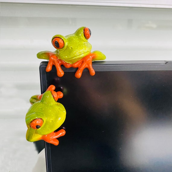 Luminous Frog Car Dashboard Decor - Funny Rearview Mirror Ornament, Resin Interior Accessory, Adhesive Stickers Included - View #12