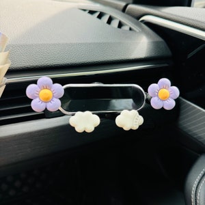 Soporte para teléfono de coche con diseño de flores, soporte para teléfono móvil, soporte para teléfono de coche, soporte para teléfono de coche, decoración interior de coche para mujer