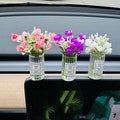 3pcs Flower Glass Bottle Car Ornament, Flower Pot Car Accessory, Car Rearview Mirror Decor, Car Dashboard Decor, Kawaii Car Accessories product logo