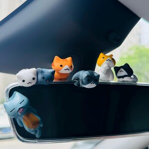 Ygapuzi 6er Set Süße Katzen Figuren - Auto Dashboard Deko & Wohnaccessoires (2-4cm)