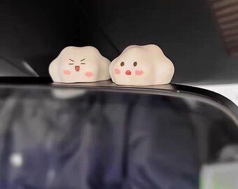 Cute Funny Cloud Car Rearview Mirror Ornament, Kawaii Cloud Car Decor, Car Mirror Dashboard Ornament, Handmade Car Accessory, Car Interior