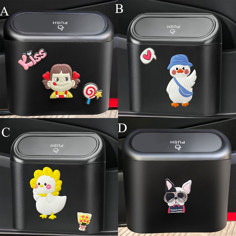 RSZX For Tesla Car Trash Can Mini Trash Can Cup Holder Trash Can