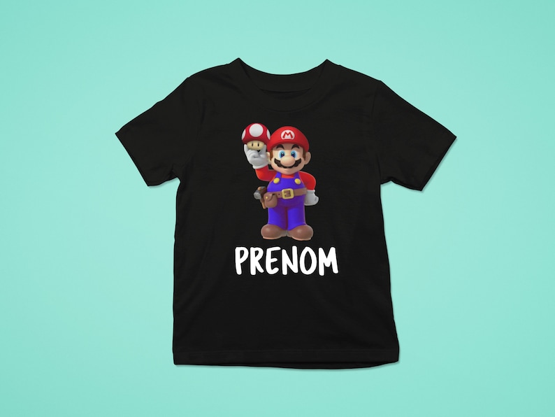 T-shirt personnalisé Enfant Super Mario T-shirt Enfant Mario Kart T-shirt Nintendo T-shirt Mixte Mario & Luigi Shop en Famille image 2