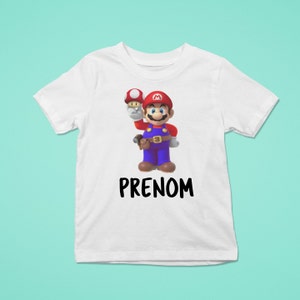 T-shirt personnalisé Enfant Super Mario T-shirt Enfant Mario Kart T-shirt Nintendo T-shirt Mixte Mario & Luigi Shop en Famille image 1