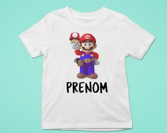 T-shirt personnalisé Enfant Super Mario | T-shirt Enfant Mario Kart | T-shirt Nintendo | T-shirt Mixte Mario & Luigi | Shop en Famille |