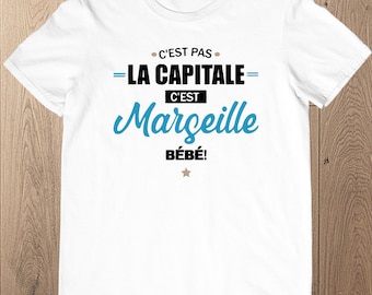 TShirt Marseille Supporter | T-shirt Homme Humour | T-shirt cadeau anniversaire | T-shirt Personnalisé | T-shirt marseillais