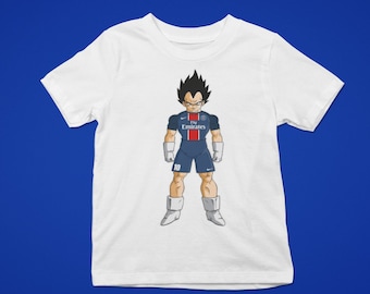 T-shirt personnalisé Enfant Vegeta | T-shirt Enfant Dragon Ball Z | T-shirt Inspiration PSG | T-shirt Mixte Goku | Shop en Famille |