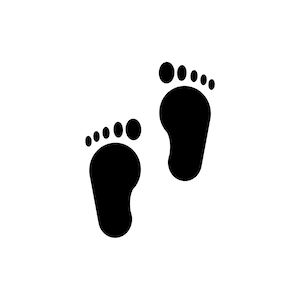 Download immediato dell'impronta del bambino in formato SVG, PNG, EPS, PDF, Jpg Download digitale