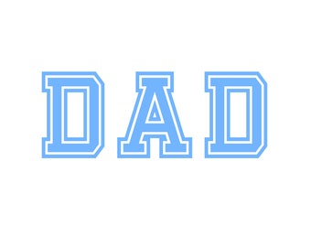 Dad Varsity Blue Instant Download SVG, PNG, EPS, Pdf, Jpg Digital Download