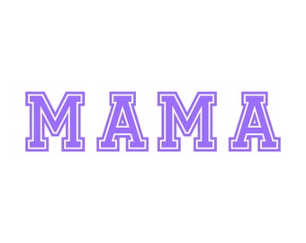 Mama Varsity Purple Instant Download SVG, PNG, EPS, Pdf, Jpg Digital Download