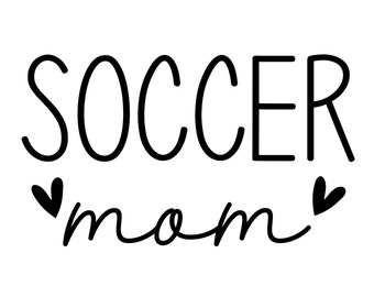 Soccer Mom Black and White Instant Download SVG, PNG, EPS, Pdf, Jpg Digital Download