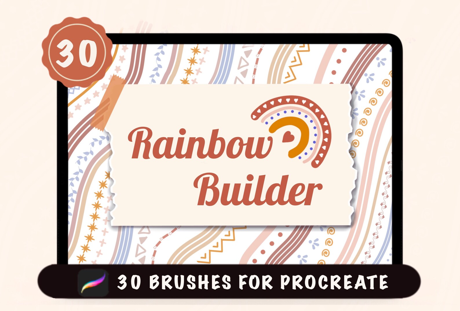 Procreate Rainbow Brushesprocreate Rainbow Boho Rainbow Etsy