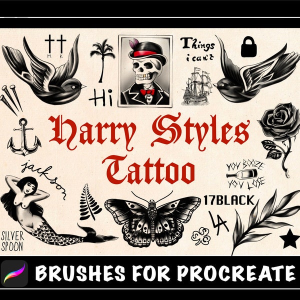 Harry Styles Tattoo Etsy