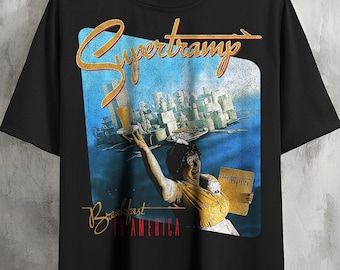 Supertramp T Shirt, Distressed T shirt, Breakfast in America cover album, unisex shirt, gift for freinds ST50