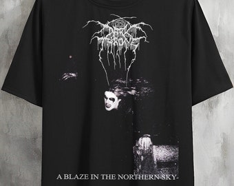 Dark Throne T Shirt, A blaze in the northern sky shirt, Black metal Shirt, unisex shirt  DT15